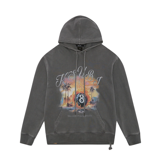 KSUBI WORLD ORDER BIGGIE HOODIE CHARCOAL