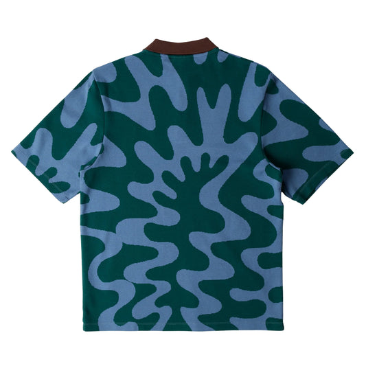 PARRA SPLASHED POLO SHIRT PINE GREEN